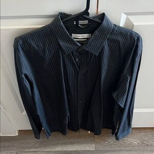 Calvin Klein Men's Dark Pinstripe Shirt